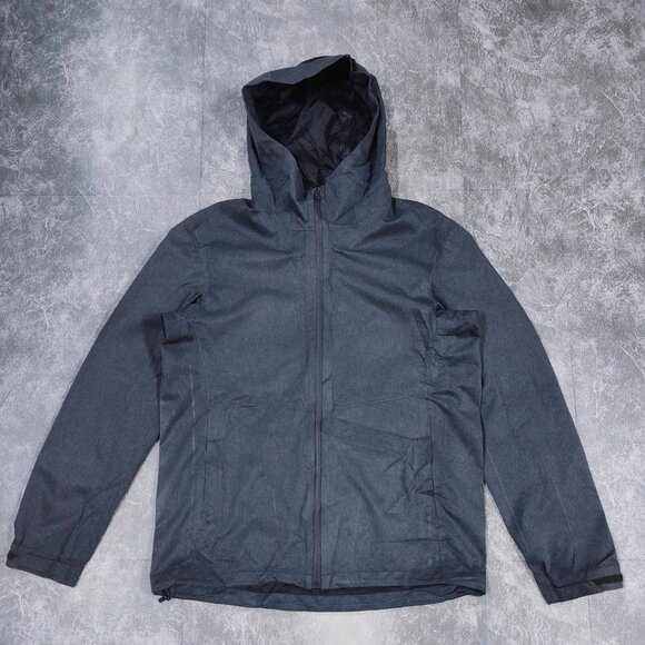 Jackets & Blazers - Charcoal Grey Technical Hooded Shell Jacket